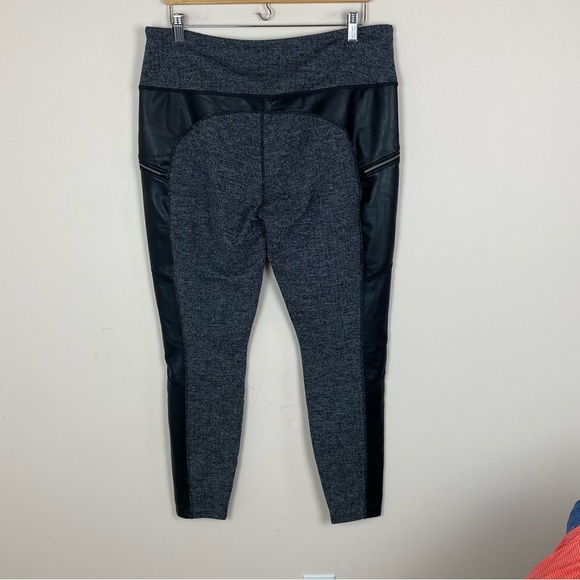 Athleta Herringbone Luxe Faux Leather Metro Drifter Legging Pant - Picture 3 of 8